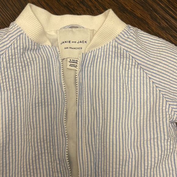 Janie and jack boys 6–12 months seersucker spring coat - Picture 2 of 4